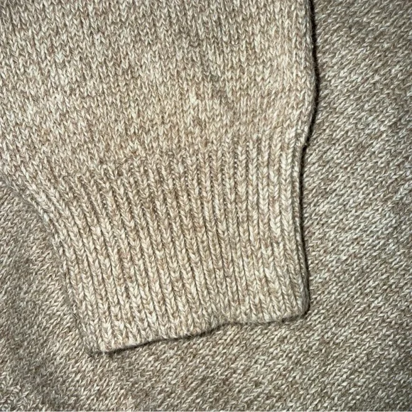 Polo Ralph Lauren Sweater Mens Large Brown Estate Rib 1/4 Zip Mock Neck Pullover - Picture 5 of 6
